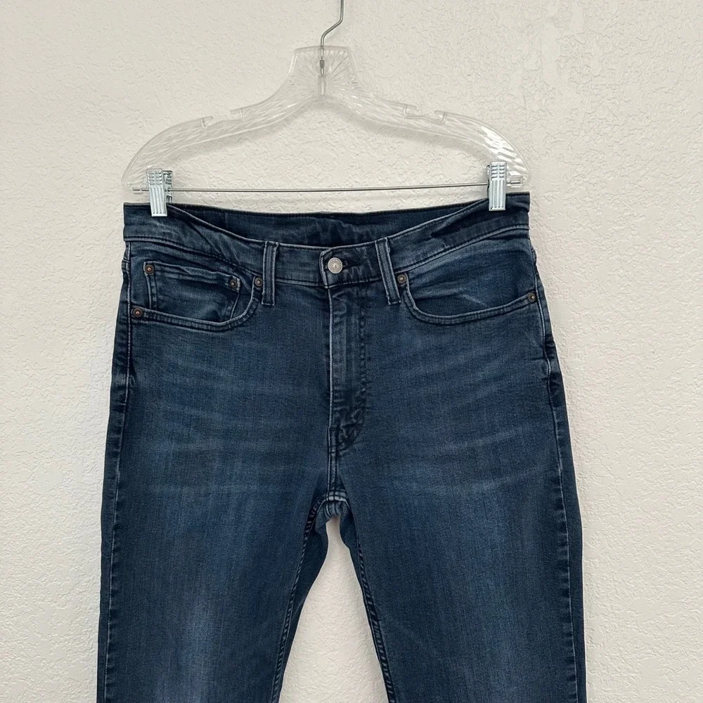 Levi's 514 Straight‎ Fit Jeans Mens 34x32 Dark Wash Blue Denim Pants